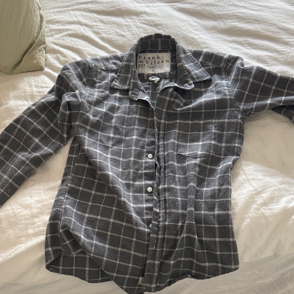 Frank & Eileen Charcoal Checkered Shirt